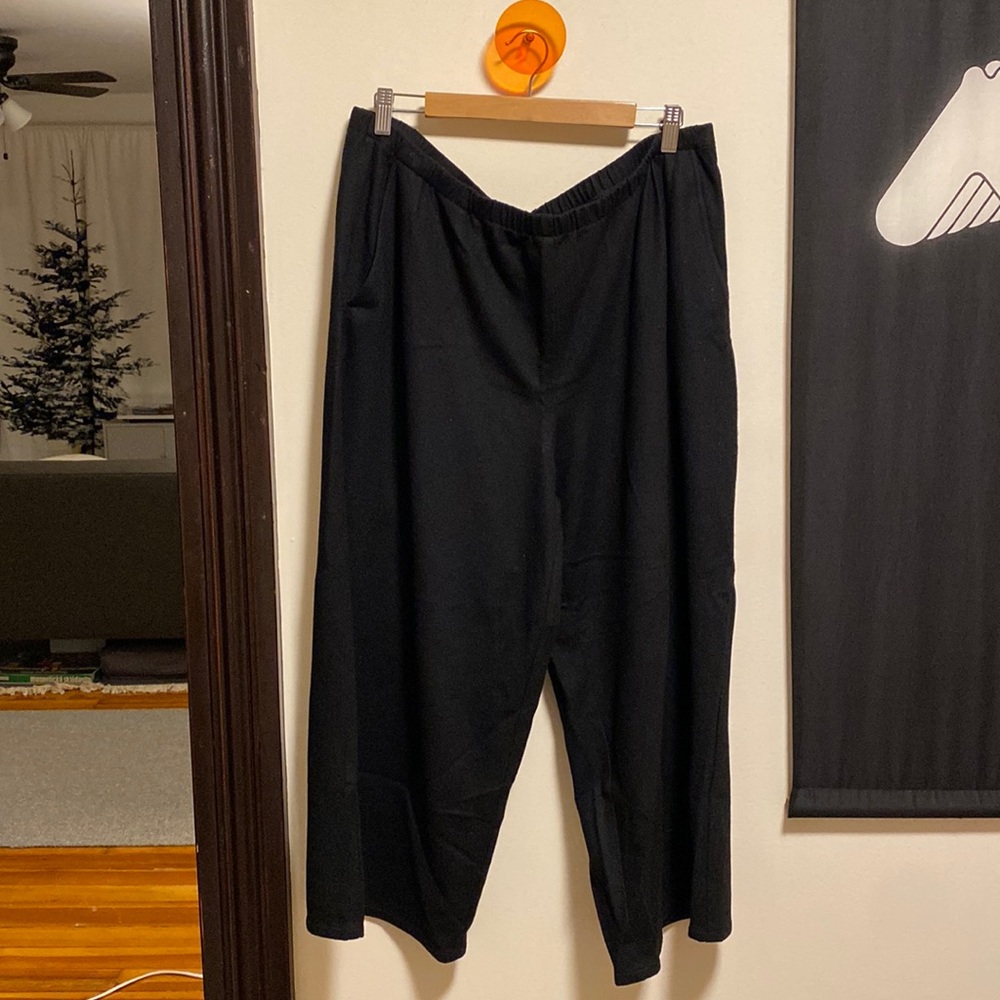 Smart Eileen Fisher wide leg wool pants